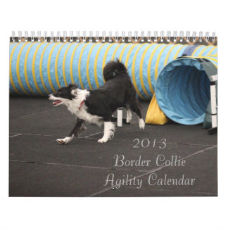 Mural Calendrier 2013 d'agilité de border collie