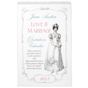 Mural Calendrier 2013 de citations de mariage d'amour de