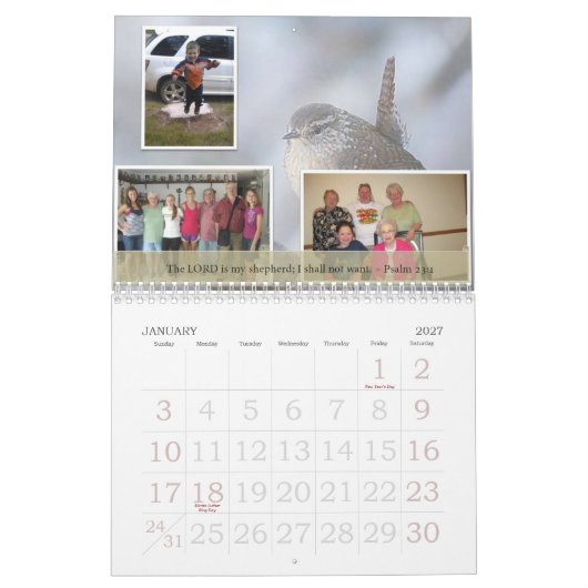 Mural Calendrier 2013 de famille (Jan 2027)