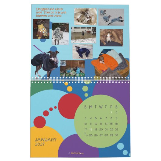 Mural Calendrier 2013 du lévrier italien d'IGWhispers (Jan 2027)