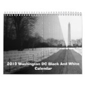 Mural Calendrier 2013 noir et blanc de Washington DC (Protection)
