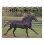 Mural Calendrier 2014 de cheval de montagne (Protection)