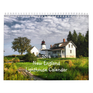 Mural Calendrier 2014 de phare de la Nouvelle Angleterre