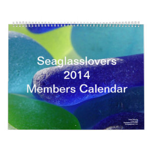 Mural Calendrier 2014 en verre de membre d'amants de mer
