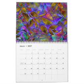 Mural Calendrier 2014 Verre Abstrait Floral (Mar 2027)