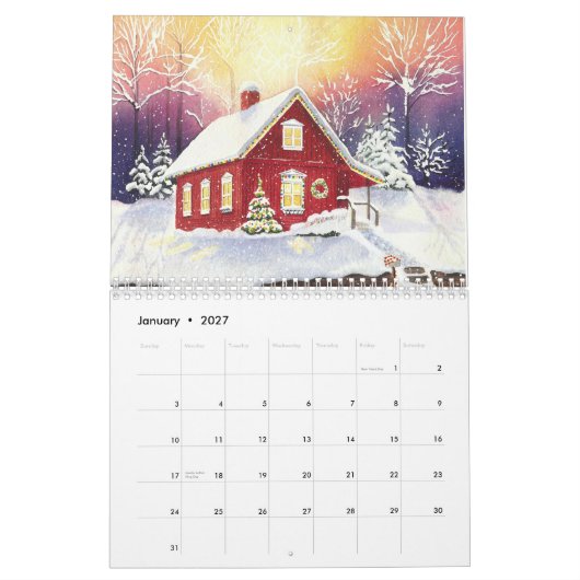 Mural Calendrier 2015 de beaux-arts (Jan 2027)