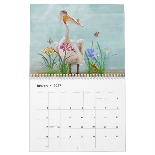Mural Calendrier 2015 de belles choses (Jan 2027)