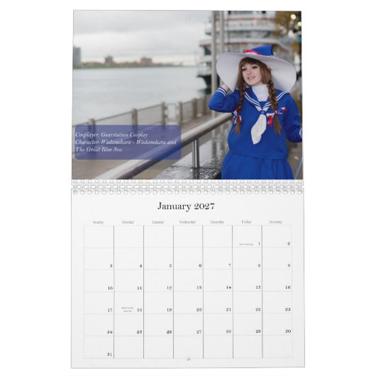 Mural Calendrier 2015 de Cosplay de médias de Stuckey (Jan 2027)