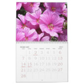 Mural Calendrier 2015 de gros caractères - fleurs (Feb 2027)