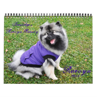 Mural Calendrier 2015 de Keeshond de Raevyn