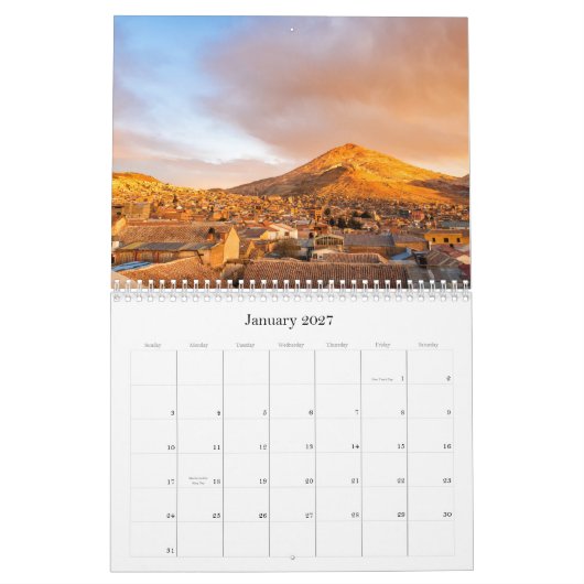 Mural Calendrier 2015 de la Bolivie (Jan 2027)