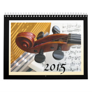 Mural Calendrier 2015 d'instrument de musique