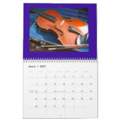 Mural Calendrier 2015 d'instrument de musique (Mar 2027)