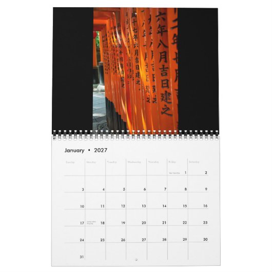Mural Calendrier 2015 du Japon (Jan 2027)