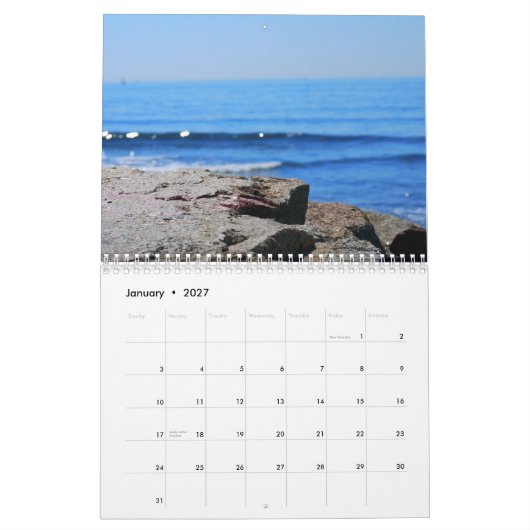 Mural Calendrier 2015 près de la côte (Jan 2027)