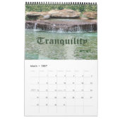 Mural Calendrier 2016 Cascade Tranquilité Page unique (Mar 2027)