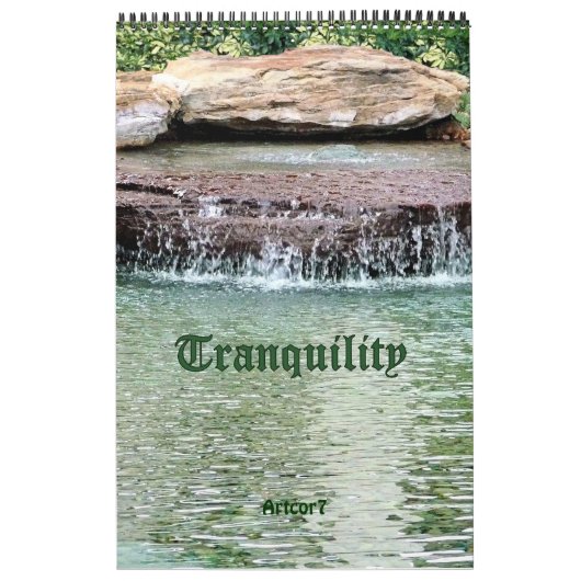 Mural Calendrier 2016 Cascade Tranquilité Page unique (Protection)