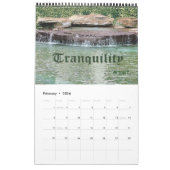 Mural Calendrier 2016 Cascade Tranquilité Page unique (Feb 2026)