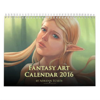 Mural Calendrier 2016 d'art d'imaginaire par Adrienn