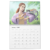 Mural Calendrier 2016 d'art d'imaginaire par Adrienn (Jan 2027)
