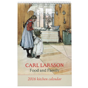 Mural Calendrier 2016 de cuisine de nourriture et de