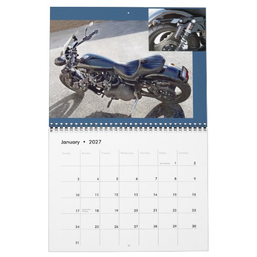 Mural Calendrier 2016 de moto de W3 de Feuling (Jan 2027)
