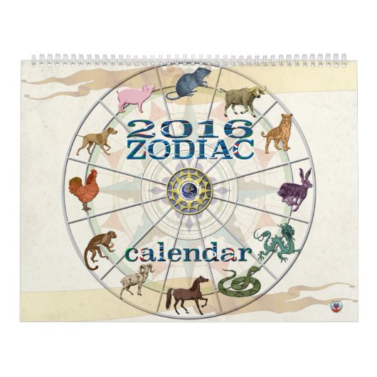 Mural Calendrier 2016 de zodiaque (Protection)