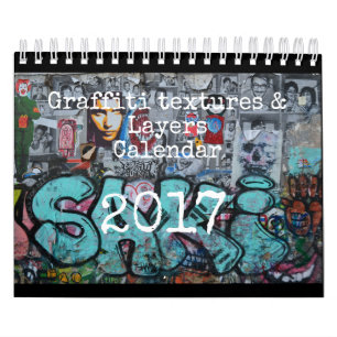 Mural Calendrier 2017 de graffiti
