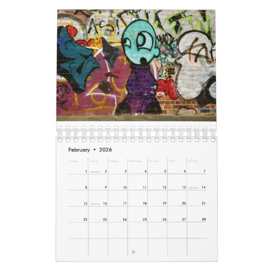 Mural Calendrier 2017 de graffiti (Feb 2026)