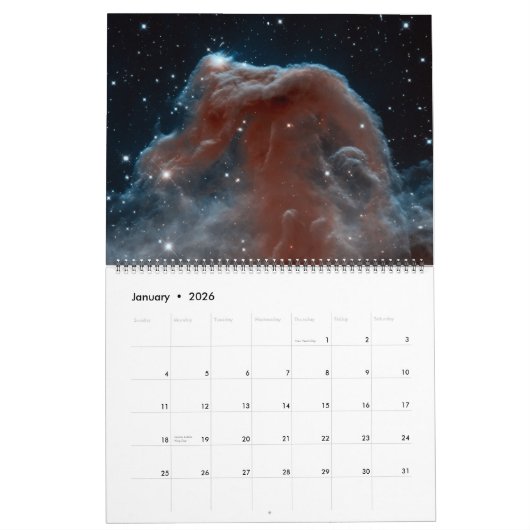 Mural Calendrier 2017 de l'espace (Jan 2026)