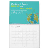 Mural Calendrier 2017 de motivation (Feb 2027)