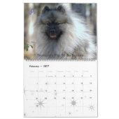 Mural Calendrier 2017 de Trumpet Keeshond (Feb 2027)