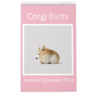 Mural Calendrier 2018 de bouts de corgi