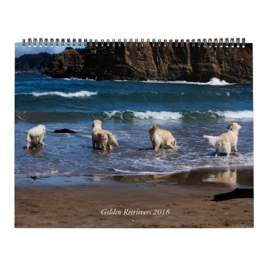 Mural Calendrier 2018 de golden retriever (Protection)