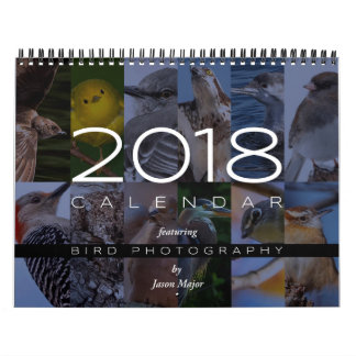 Mural Calendrier 2018 de la photographie d'oiseau