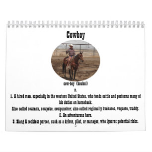 Mural Calendrier 2 de cowboy - customisé