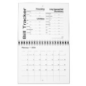 Mural Calendrier 2pg non daté de traqueur "futé de (Feb 2026)