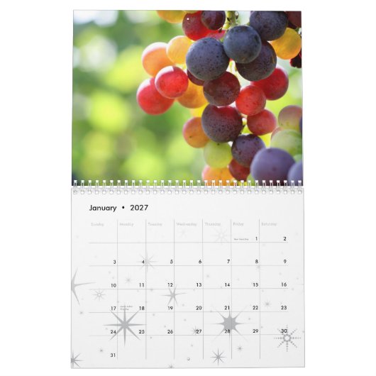Mural Calendrier 5 de fruit et de nourriture (Jan 2027)