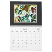 Mural Calendrier abstrait 2012 de collection d'ArtSylvia (Mar 2027)