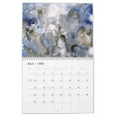 Mural Calendrier abstrait de beaux-arts "de courses (Mar 2026)