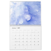 Mural Calendrier abstrait de beaux-arts "de courses (Jan 2027)