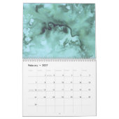 Mural Calendrier abstrait de beaux-arts "de courses (Feb 2027)