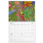 Mural Calendrier abstrait de dessins (Mar 2027)