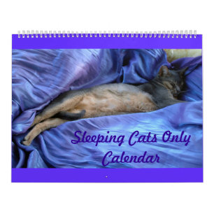Mural Calendrier abyssinien de chats de sommeil