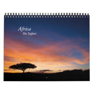 Mural Calendrier - Afrique sur le safari