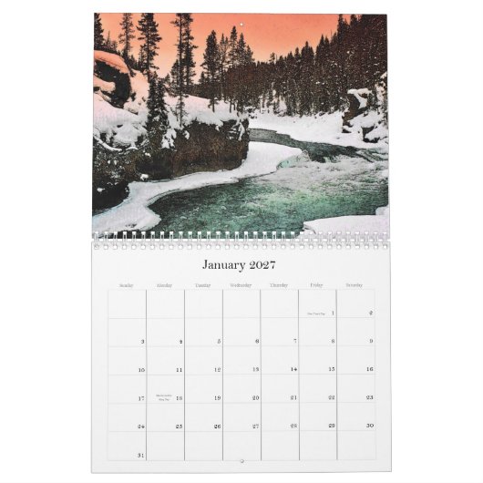 Mural Calendrier américain d'odyssée (Jan 2027)