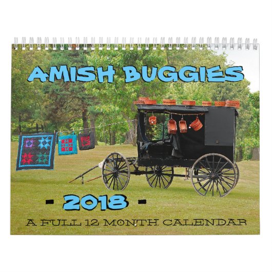 Mural Calendrier Amish Buggies 2018 (Protection)