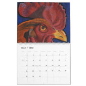 Mural Calendrier animal artistique (Mar 2026)