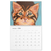 Mural Calendrier animal artistique (Jan 2026)