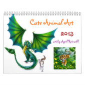 Mural Calendrier animal mignon 2013 d'art (Protection)